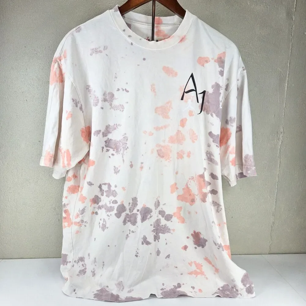 Jordan Sport DNA ‘85 Slam Dunk Tee Peach Purple Tie Dye Michael Jordan Shirt L